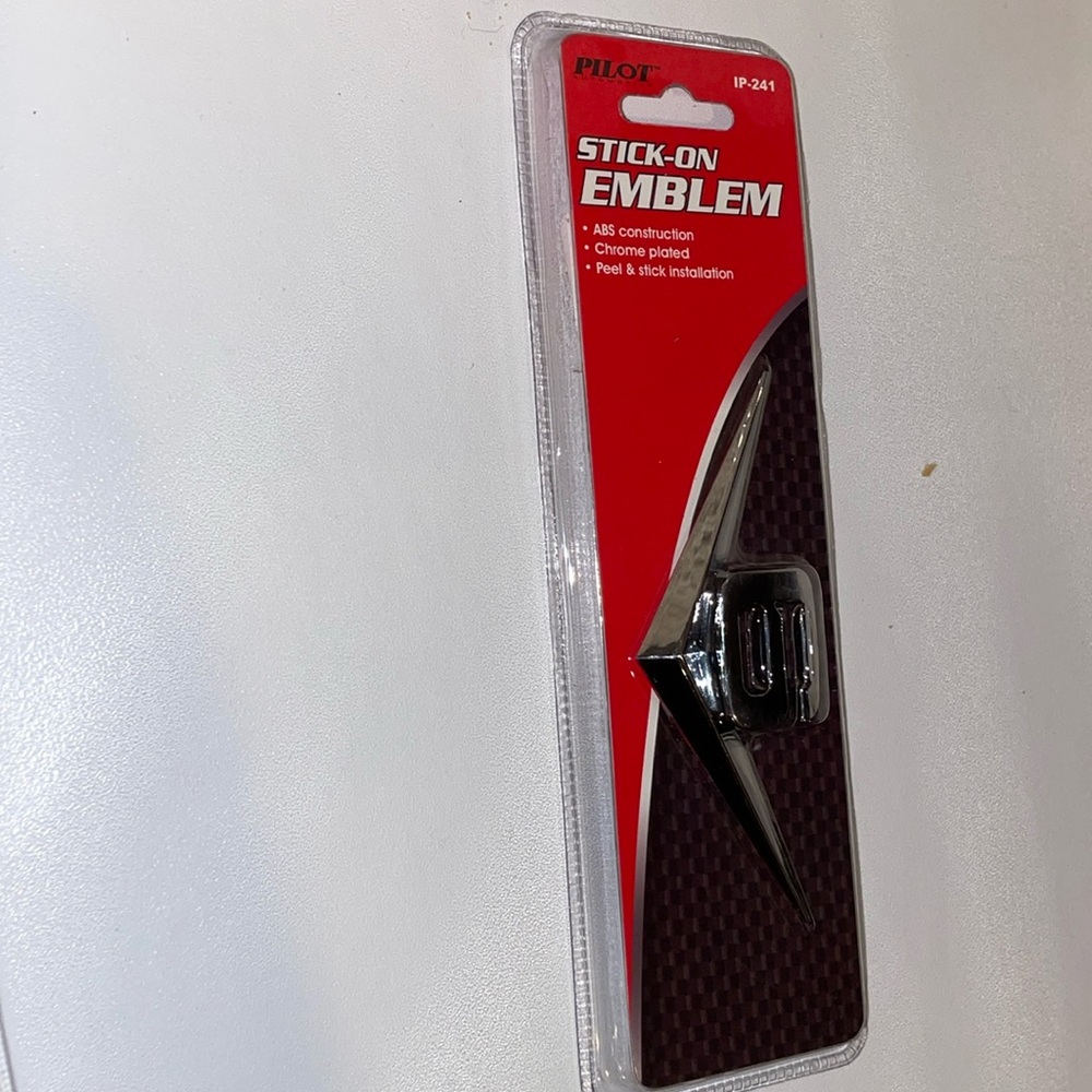 Pilot chrome plated  stick on emblem #6 New